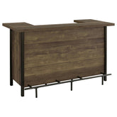 Coaster Bellemore Rectangular Storage Bar Unit Rustic Oak Model 182104